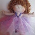 Dinky Baby, Ballerina, Soft Cloth Doll, Handmade..
