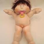 Soft Sculpture Handmade Cloth Baby Doll, Dinky..