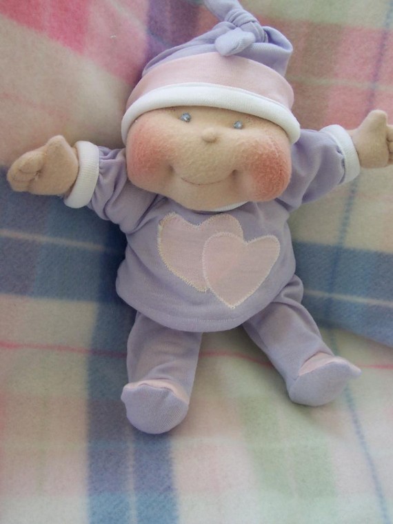 Soft Cloth Baby Doll, 10" Dinky Baby Pattern - TOMMER